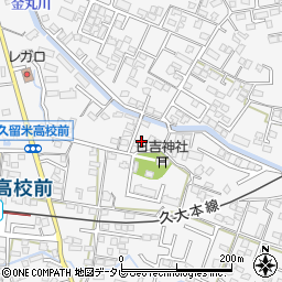 福岡県久留米市西町671周辺の地図