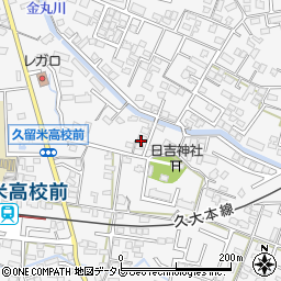 福岡県久留米市西町400-9周辺の地図