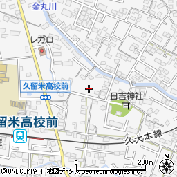 福岡県久留米市西町404周辺の地図