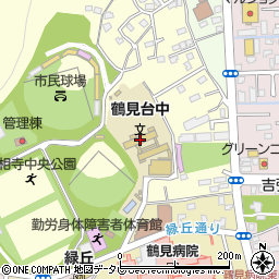 別府市立鶴見台中学校周辺の地図