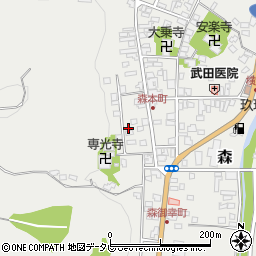 大分県玖珠郡玖珠町森1054周辺の地図