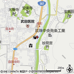 大分県玖珠郡玖珠町森688-4周辺の地図