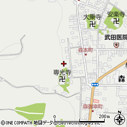 大分県玖珠郡玖珠町森1097周辺の地図