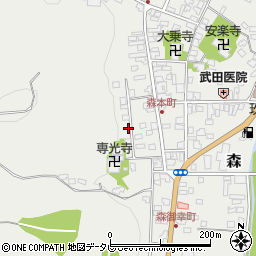 大分県玖珠郡玖珠町森1045-27周辺の地図