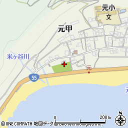 高知県室戸市元甲周辺の地図
