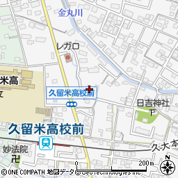 福岡県久留米市西町470周辺の地図