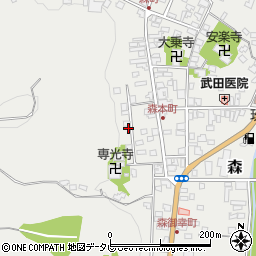 大分県玖珠郡玖珠町森1045-26周辺の地図