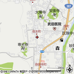 大分県玖珠郡玖珠町森999周辺の地図