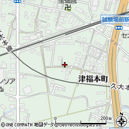 福岡県久留米市津福本町672-1周辺の地図