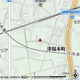 福岡県久留米市津福本町672周辺の地図