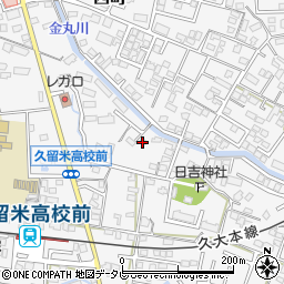 福岡県久留米市西町662周辺の地図
