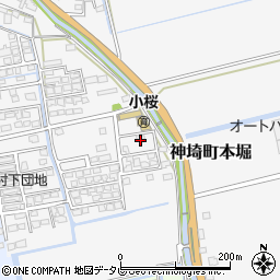 佐賀県神埼市神埼町本堀2582-14周辺の地図