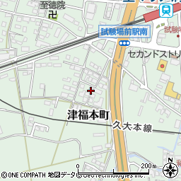 福岡県久留米市津福本町643周辺の地図