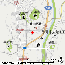 大分県玖珠郡玖珠町森966周辺の地図