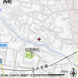 福岡県久留米市西町750周辺の地図