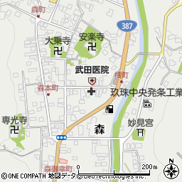 大分県玖珠郡玖珠町森964周辺の地図
