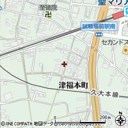 福岡県久留米市津福本町665周辺の地図