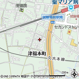 福岡県久留米市津福本町644周辺の地図