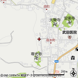 大分県玖珠郡玖珠町森1045-23周辺の地図