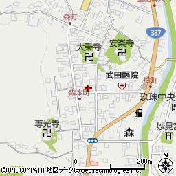 大分県玖珠郡玖珠町森935周辺の地図