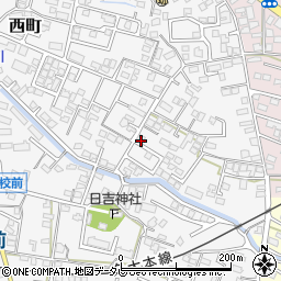 福岡県久留米市西町749周辺の地図