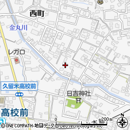 福岡県久留米市西町775-1周辺の地図