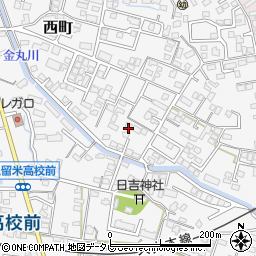 福岡県久留米市西町770周辺の地図