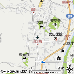大分県玖珠郡玖珠町森931周辺の地図