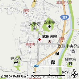 大分県玖珠郡玖珠町森944周辺の地図