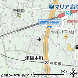 福岡県久留米市津福本町650-3周辺の地図