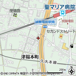 福岡県久留米市津福本町651周辺の地図