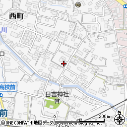 福岡県久留米市西町761周辺の地図