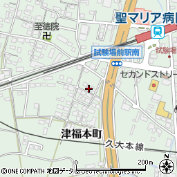 福岡県久留米市津福本町655-2周辺の地図