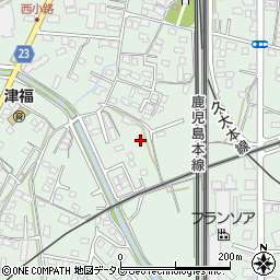 福岡県久留米市津福本町1163周辺の地図