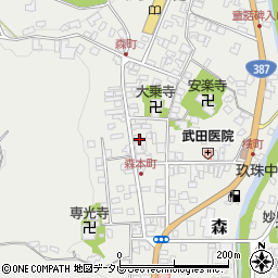 大分県玖珠郡玖珠町森929-2周辺の地図