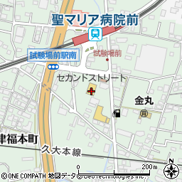 福岡県久留米市津福本町489-1周辺の地図