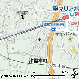 福岡県久留米市津福本町655周辺の地図