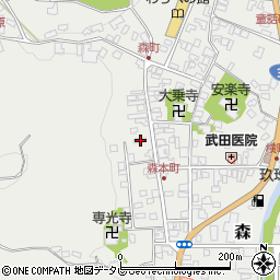 大分県玖珠郡玖珠町森1067周辺の地図