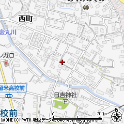 福岡県久留米市西町768周辺の地図