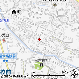 福岡県久留米市西町768周辺の地図