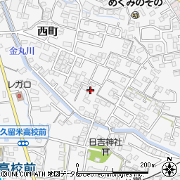 福岡県久留米市西町775周辺の地図
