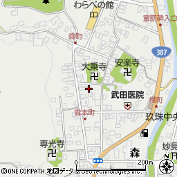 大分県玖珠郡玖珠町森927周辺の地図