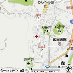 大分県玖珠郡玖珠町森1068周辺の地図