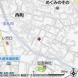 福岡県久留米市西町776周辺の地図