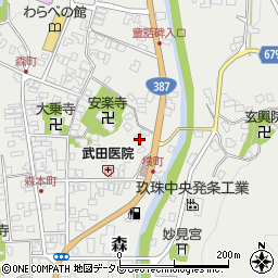 大分県玖珠郡玖珠町森705-1周辺の地図