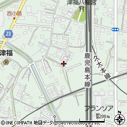福岡県久留米市津福本町1169周辺の地図