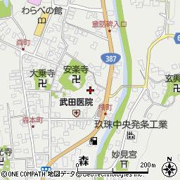 大分県玖珠郡玖珠町森704周辺の地図