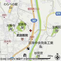 大分県玖珠郡玖珠町森705-2周辺の地図