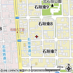 エイルマンション別府石垣周辺の地図