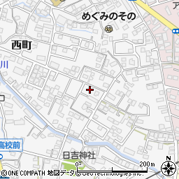 福岡県久留米市西町767周辺の地図